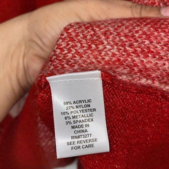 Elle Red Sweater Size XL - Picture 6 of 6